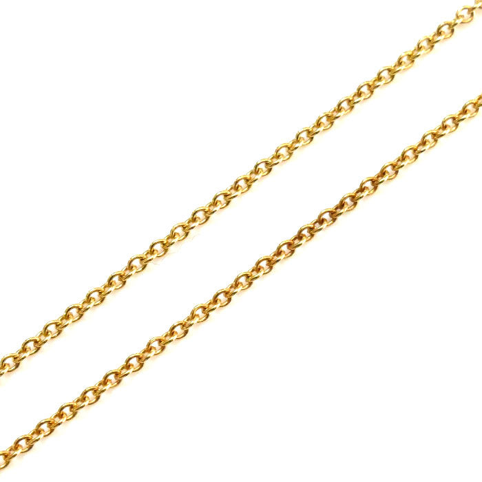 TIFFANY&Co. ティファニー K18YG イエローゴールド バードクロス ネックレス 2.6g 40.5cm レディース【中古】