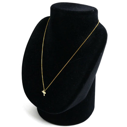 TIFFANY&Co. ティファニー K18YG イエローゴールド バードクロス ネックレス 2.6g 40.5cm レディース【中古】