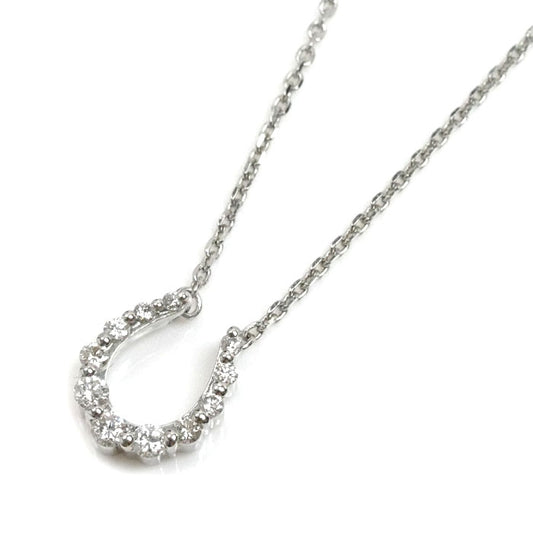 Vendome Aoyama ヴァンドーム青山 Pt950プラチナ Pt850プラチナ ホースシュー ネックレス ダイヤモンド0.11ct 2.4g 40cm 馬蹄 レディース【中古】