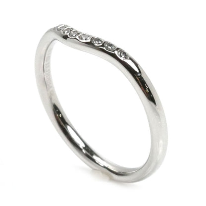 TIFFANY&Co. ティファニー Pt950プラチナ カーブド バンド リング・指輪 60016942 ダイヤモンド 13号 3.4g レディース【中古】【美品】