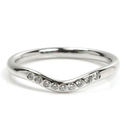 TIFFANY&Co. ティファニー Pt950プラチナ カーブド バンド リング・指輪 60016942 ダイヤモンド 13号 3.4g レディース【中古】【美品】