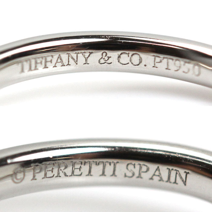 TIFFANY&Co. ティファニー Pt950プラチナ カーブド バンド リング・指輪 60016942 ダイヤモンド 13号 3.4g レディース【中古】【美品】
