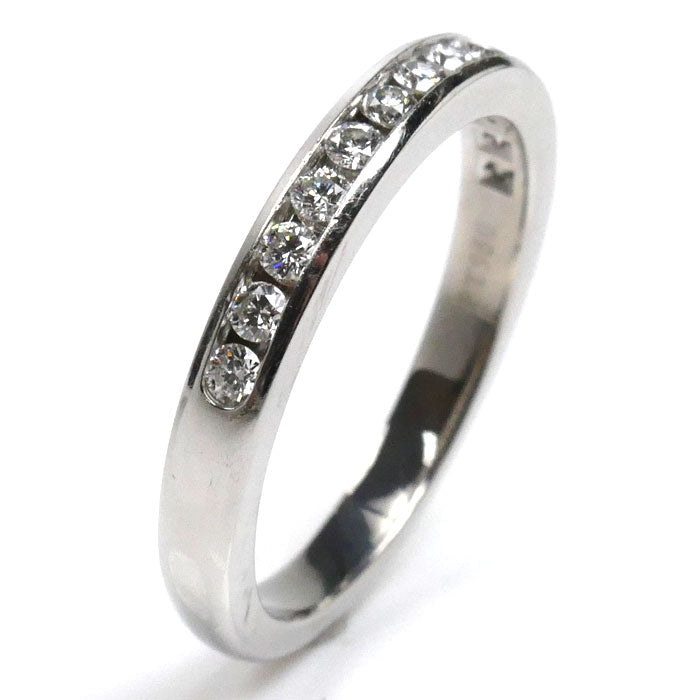 TIFFANY&Co. ティファニー Pt950プラチナ ハーフサークル リング・指輪 ダイヤモンド 8号 3.7g レディース【中古】