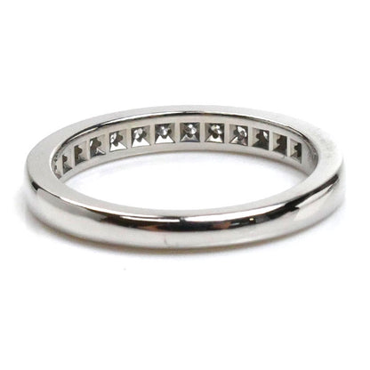 TIFFANY&Co. ティファニー Pt950プラチナ ハーフサークル リング・指輪 ダイヤモンド 8号 3.7g レディース【中古】