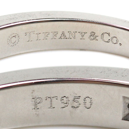 TIFFANY&Co. ティファニー Pt950プラチナ ハーフサークル リング・指輪 ダイヤモンド 8号 3.7g レディース【中古】