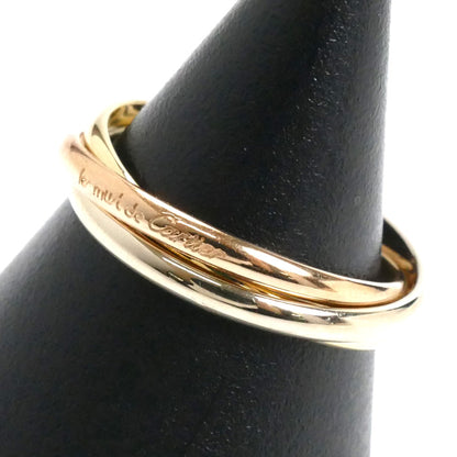 CARTIER カルティエ K18PG ピンクゴールド K18YG イエローゴールド K18WG トリニティ XS リング・指輪 15号 55 3.8g レディース【中古】