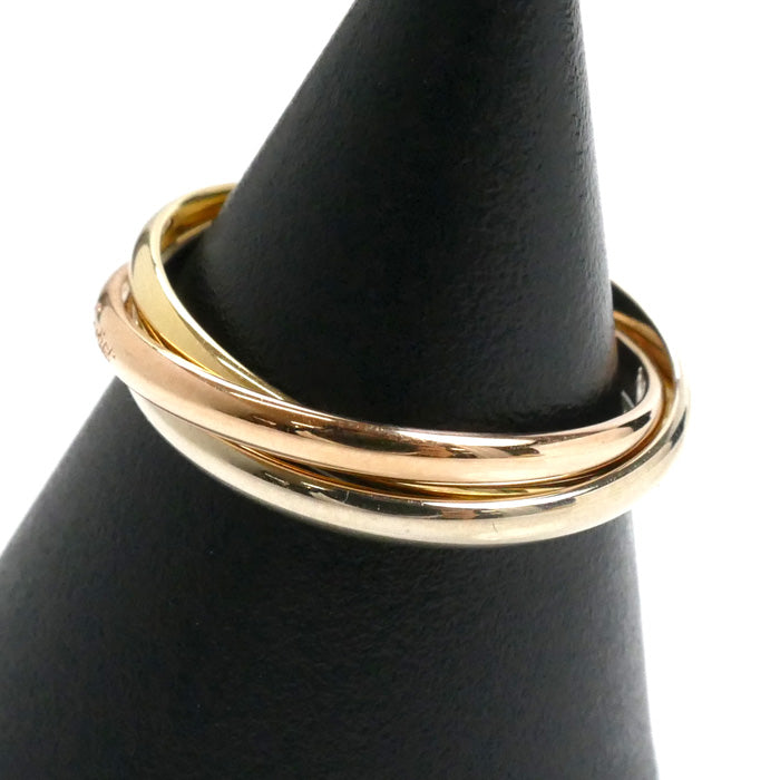 CARTIER カルティエ K18PG ピンクゴールド K18YG イエローゴールド K18WG トリニティ XS リング・指輪 15号 55 3.8g レディース【中古】