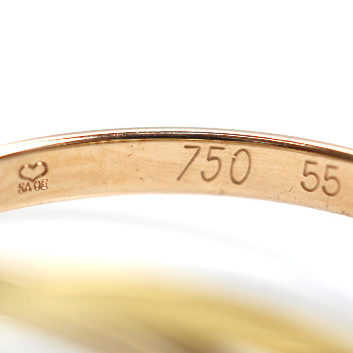 CARTIER カルティエ K18PG ピンクゴールド K18YG イエローゴールド K18WG トリニティ XS リング・指輪 15号 55 3.8g レディース【中古】