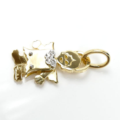 Pomellato ポメラート K18YG イエローゴールド 天使 ペンダントトップ ダイヤモンド 6.8g レディース【中古】