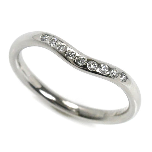 TIFFANY&Co. ティファニー Pt950プラチナ カーブド バンド リング・指輪 60016939 ダイヤモンド 9号 3.1g レディース【中古】【美品】
