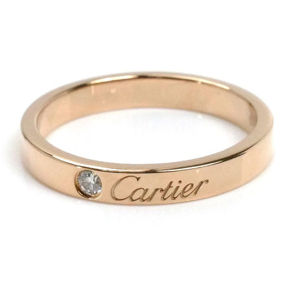 CARTIER カルティエ K18PG ピンクゴールド エングレーブド リング・指輪 B4086456 ダイヤモンド 15.5号 56 3.9g レディース【中古】【美品】