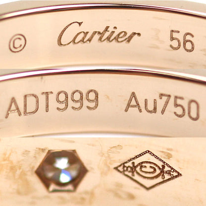 CARTIER カルティエ K18PG ピンクゴールド エングレーブド リング・指輪 B4086456 ダイヤモンド 15.5号 56 3.9g レディース【中古】【美品】
