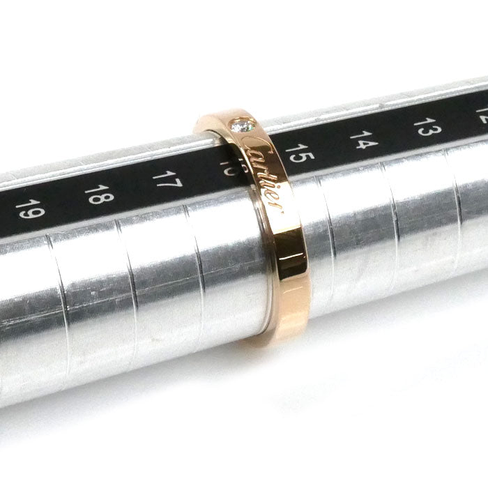 CARTIER カルティエ K18PG ピンクゴールド エングレーブド リング・指輪 B4086456 ダイヤモンド 15.5号 56 3.9g レディース【中古】【美品】