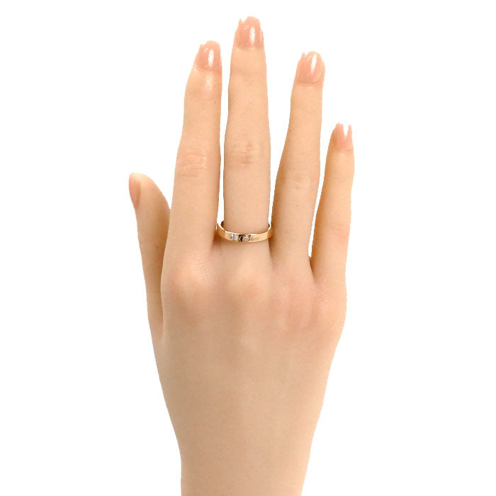 CARTIER カルティエ K18PG ピンクゴールド エングレーブド リング・指輪 B4086456 ダイヤモンド 15.5号 56 3.9g レディース【中古】【美品】