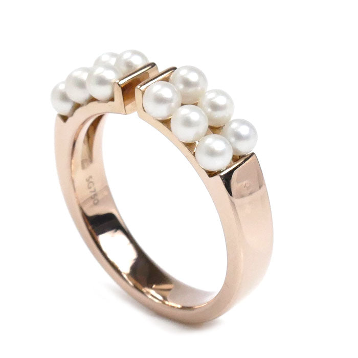 TASAKI タサキ K18PG ピンクゴールド 淡水真珠 プチパール  リング・指輪 RC-4484 パール約2.9mm 12号 5.5g SAKURAゴールド レディース【中古】