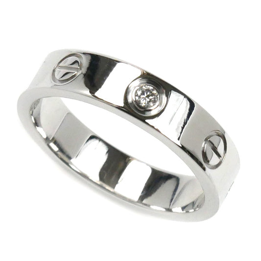 CARTIER カルティエ K18WG ホワイトゴールド ミニラブ 1Pダイヤ リング・指輪 B4050548 ダイヤモンド 8号 48 4.4g レディース【中古】【美品】