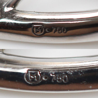 MIKIMOTO ミキモト K18WG ホワイトゴールド Mコレクション ピアス PYE-1811U アコヤパール約7.7mm ダイヤモンド 5.4g レディース【中古】【美品】