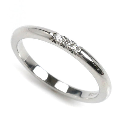 TIFFANY&Co. ティファニー Pt950プラチナ クラシックバンド 3Pダイヤ リング・指輪 61000879 ダイヤモンド 9号 3.2g レディース【中古】【美品】