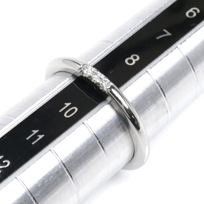 TIFFANY&Co. ティファニー Pt950プラチナ クラシックバンド 3Pダイヤ リング・指輪 61000879 ダイヤモンド 9号 3.2g レディース【中古】【美品】