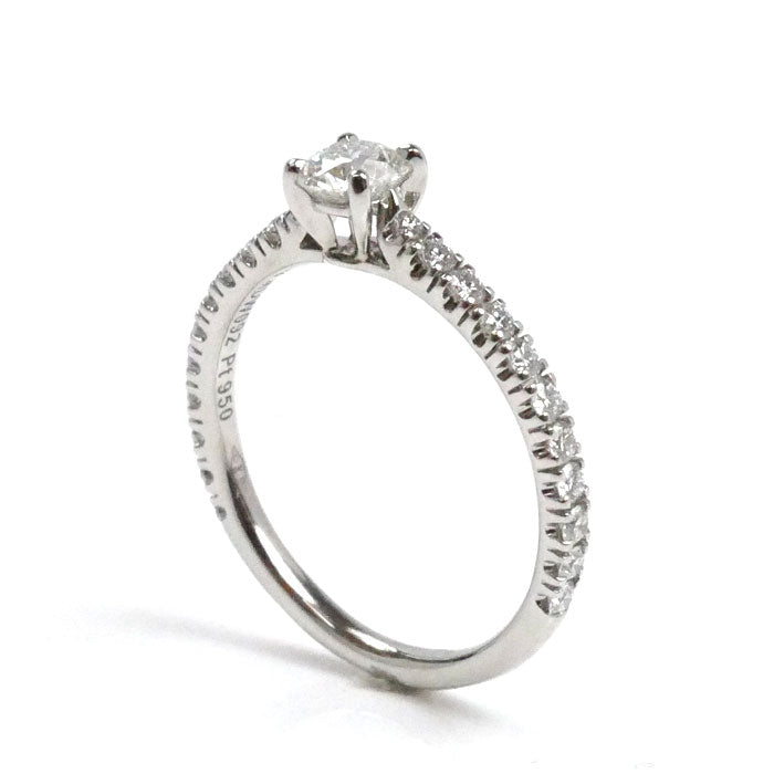 CARTIER カルティエ Pt950プラチナ ソリテール 1895 ハーフエタニティ リング・指輪 ダイヤモンド0.35ct 12号 52 2.9g レディース【中古】【美品】