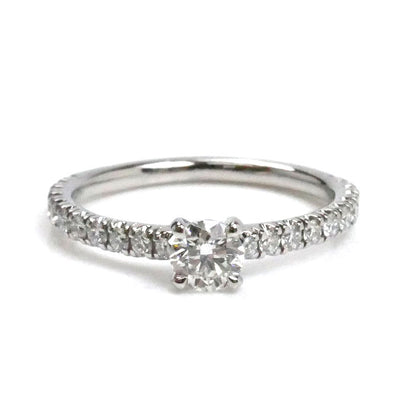CARTIER カルティエ Pt950プラチナ ソリテール 1895 ハーフエタニティ リング・指輪 ダイヤモンド0.35ct 12号 52 2.9g レディース【中古】【美品】