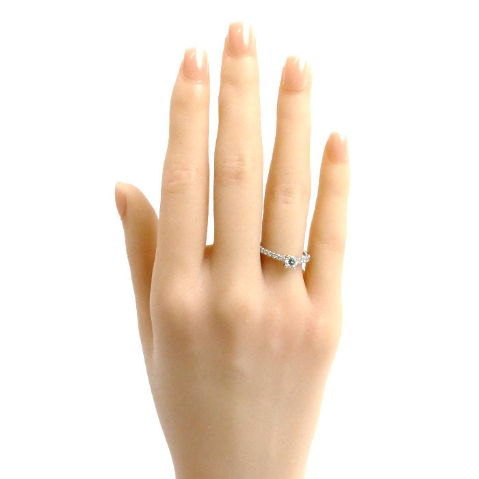 CARTIER カルティエ Pt950プラチナ ソリテール 1895 ハーフエタニティ リング・指輪 ダイヤモンド0.35ct 12号 52 2.9g レディース【中古】【美品】