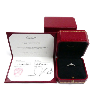 CARTIER カルティエ Pt950プラチナ ソリテール 1895 ハーフエタニティ リング・指輪 ダイヤモンド0.35ct 12号 52 2.9g レディース【中古】【美品】