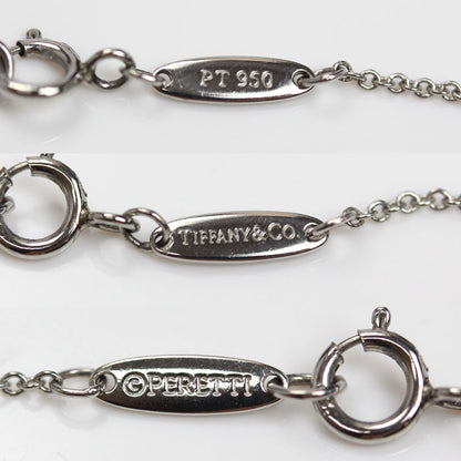 TIFFANY&Co. ティファニー Pt950プラチナ バイザヤード 1Pダイヤ ネックレス 60146410 2.7g 40cm レディース【中古】