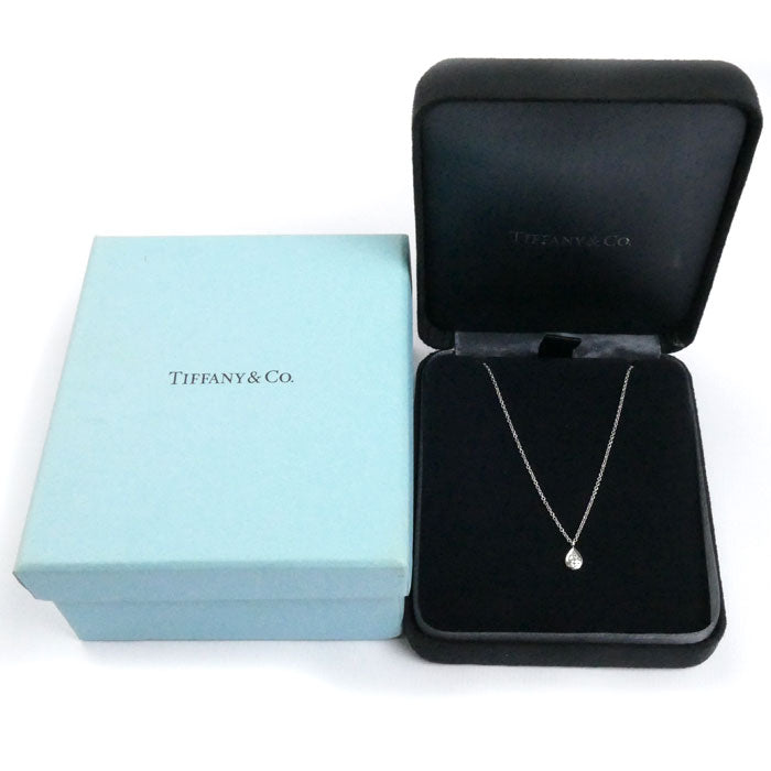 TIFFANY&Co. ティファニー Pt950プラチナ バイザヤード 1Pダイヤ ネックレス 60146410 2.7g 40cm レディース【中古】
