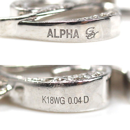 ゆきざき K18WG ホワイトゴールド アルファプティ イニシャルチャーム D ペンダントトップ Y.ALPHA.PUTITE.32.9.D ダイヤモンド0.04ct 0.9g レディース【中古】