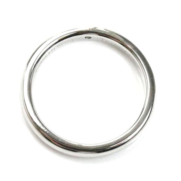 TIFFANY&Co. ティファニー Pt950プラチナ スタッキングバンド 1Pダイヤ リング・指輪 61096841 ダイヤモンド 9号 4.8g レディース【中古】【美品】