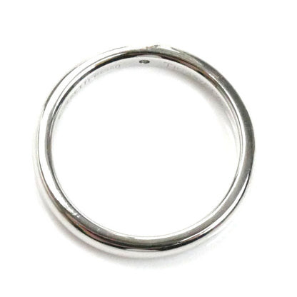 TIFFANY&Co. ティファニー Pt950プラチナ スタッキングバンド 1Pダイヤ リング・指輪 61096841 ダイヤモンド 9号 4.8g レディース【中古】【美品】