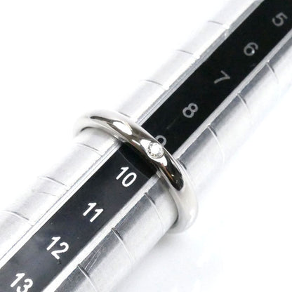 TIFFANY&Co. ティファニー Pt950プラチナ スタッキングバンド 1Pダイヤ リング・指輪 61096841 ダイヤモンド 9号 4.8g レディース【中古】【美品】
