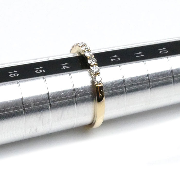 Vendome Aoyama ヴァンドーム青山 K18YG イエローゴールド ハーフエタニティ ダイヤ リング・指輪 AGVR956707DI ダイヤモンド0.30ct 13号 2.0g レディース【中古】