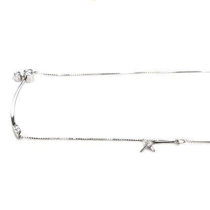 小寺智子 K18WG ホワイトゴールド スノーイングナイト ダイヤ ネックレス WDND1566 ダイヤモンド0.18ct 4.7g 55cm レディース【中古】【美品】