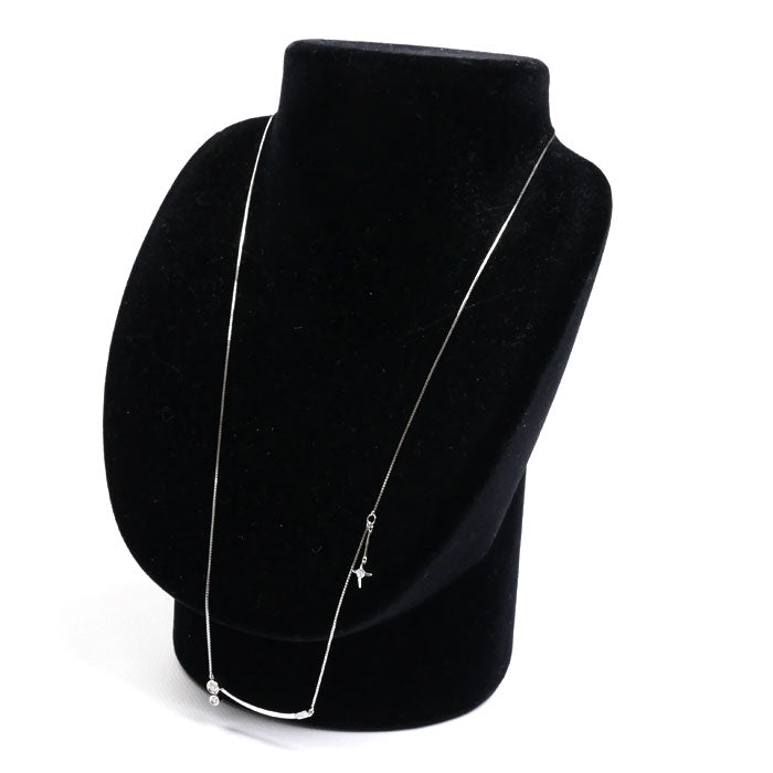 小寺智子 K18WG ホワイトゴールド スノーイングナイト ダイヤ ネックレス WDND1566 ダイヤモンド0.18ct 4.7g 55cm レディース【中古】【美品】