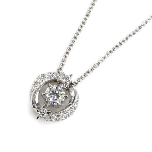 STAR JEWELRY スタージュエリー Pt950プラチナ STARGAZER ネックレス 1XN0754 ダイヤモンド0.17ct 3.1g ～45cm レディース【中古】