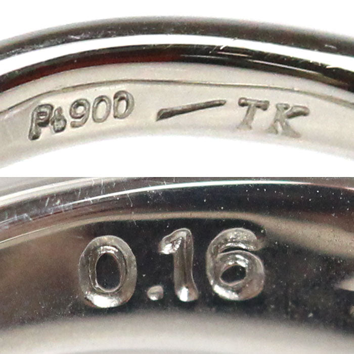 小寺智子 Pt900プラチナ スノーイング ナイト ダイヤ リング・指輪 ダイヤモンド0.16ct 5号 3.4g レディース【中古】【美品】