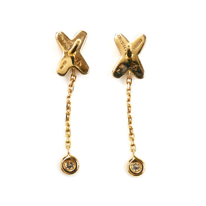 Chaumet ショーメ K18PG ピンクゴールド ミニ リアン ピアス 082226 ダイヤモンド 2.3g レディース【中古】【美品】