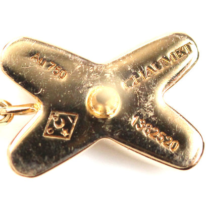 Chaumet ショーメ K18PG ピンクゴールド ミニ リアン ピアス 082226 ダイヤモンド 2.3g レディース【中古】【美品】