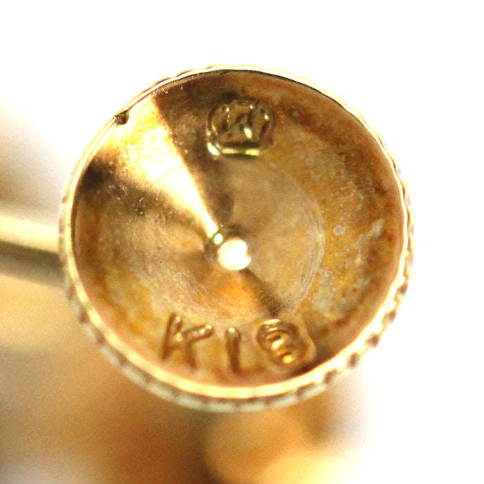 MIKIMOTO ミキモト K18YG イエローゴールド イヤリング アコヤパール約6.8mm/約3.3～3.5mm ダイヤモンド 3.5g レディース【中古】