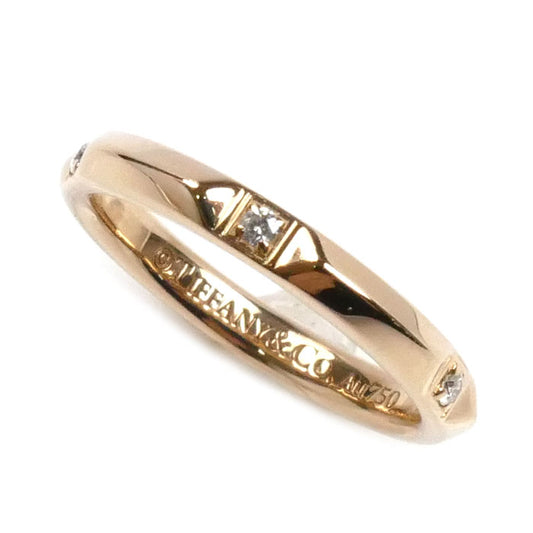 TIFFANY&Co. ティファニー K18PG ピンクゴールド トゥルーバンド リング・指輪 67134141 ダイヤモンド 8号 2.9g レディース【中古】【美品】