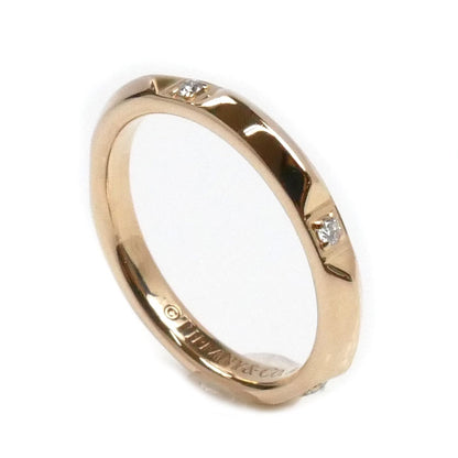 TIFFANY&Co. ティファニー K18PG ピンクゴールド トゥルーバンド リング・指輪 67134141 ダイヤモンド 8号 2.9g レディース【中古】【美品】