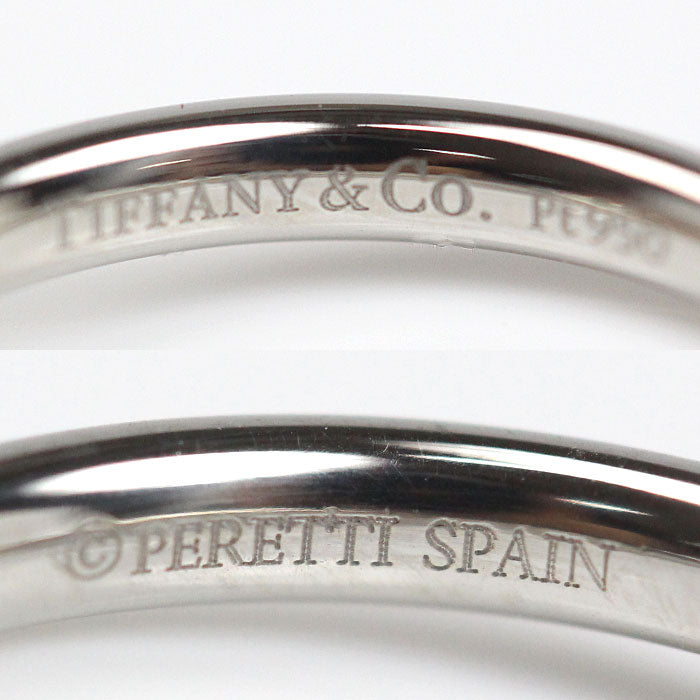 TIFFANY&Co. ティファニー Pt950プラチナ カーブドバンド リング・指輪 ダイヤモンド 7.5号 3.3g レディース【中古】【美品】