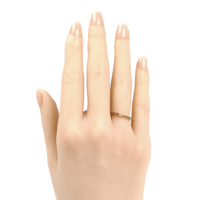 TIFFANY&Co. ティファニー K18PG ピンクゴールド Tトゥルー バンドリング リング・指輪 9号 1.9g レディース【中古】【美品】