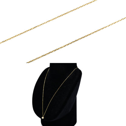 カシケイ K18YG イエローゴールド ソリティア ネックレス ダイヤモンド0.36ct/0.01ct 1.5g ～45cm レディース【中古】