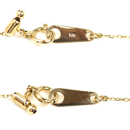 カシケイ K18YG イエローゴールド ソリティア ネックレス ダイヤモンド0.36ct/0.01ct 1.5g ～45cm レディース【中古】