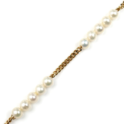 TASAKI タサキ K18YG イエローゴールド リファインド リベリオン ブレスレット パール約4.6mm 5.6g 17～22cm レディース【中古】