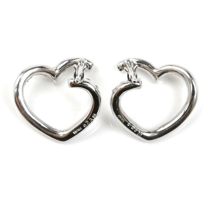 Ponte Vecchio ポンテヴェキオ K18WG ホワイトゴールド ハート ピアス ダイヤモンド0.23ct/0.23ct 2.9g レディース【中古】