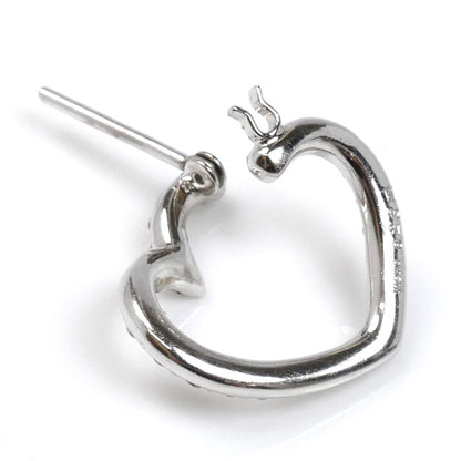 Ponte Vecchio ポンテヴェキオ K18WG ホワイトゴールド ハート ピアス ダイヤモンド0.23ct/0.23ct 2.9g レディース【中古】
